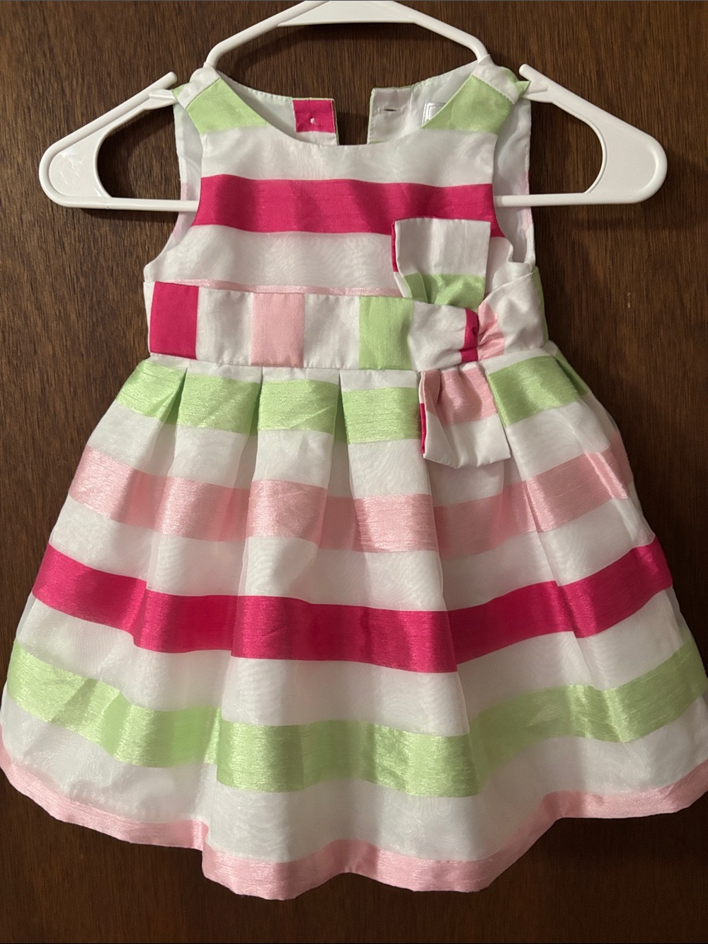 Gymboree Pink, Light Pink & Lime Striped Party Dress